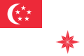 Eight-pointed red star in the Naval Ensign of Singapore.