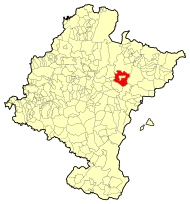 Localização do município de Lónguida em Navarra