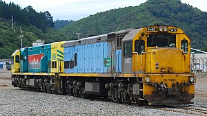 Two locomotives in New Zealand