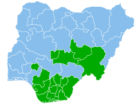 Élection présidentielle nigériane 2015 - bleu et vert.svg