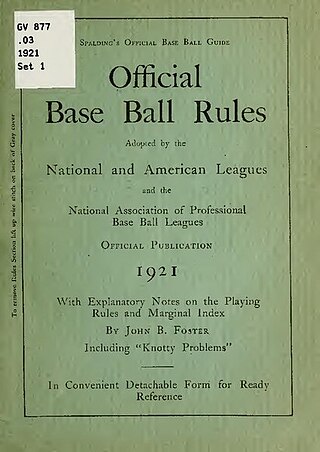 <span class="mw-page-title-main">Baseball rules</span>