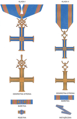 Drawing of the order 1st and 2nd class. Order of the Cross of Independence.png