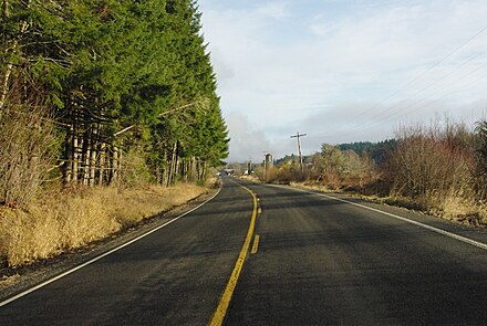 The highway near Mist Oregon Route 202 - Columbia County, Oregon.JPG