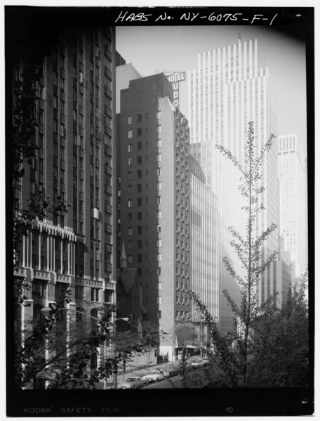 File:PERSPECTIVE VIEW OF MAIN ELEVATION - Tudor City Complex, Hotel Tudor, 304 East Forty-second Street, New York, New York County, NY HABS NY,31-NEYO,122F-1.tif