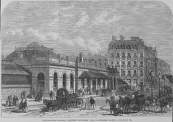 Het station van Fowler in 1868