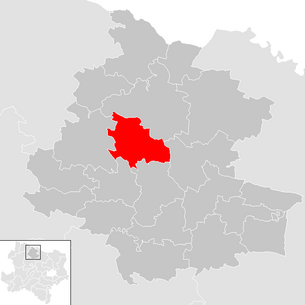 Location of the municipality of Pernegg (Lower Austria) in the Horn district (clickable map)