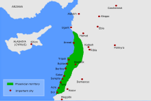 Map of Phoenicia. Phoenicia map-en.svg