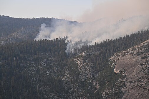 The Pika Fire from Glacier Point, Yosemite, CA