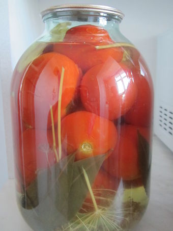 Pickled tomatoes are common in CIS