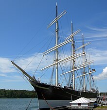 Segelschiff Pommern in Mariehamn, heute Museumsschiff