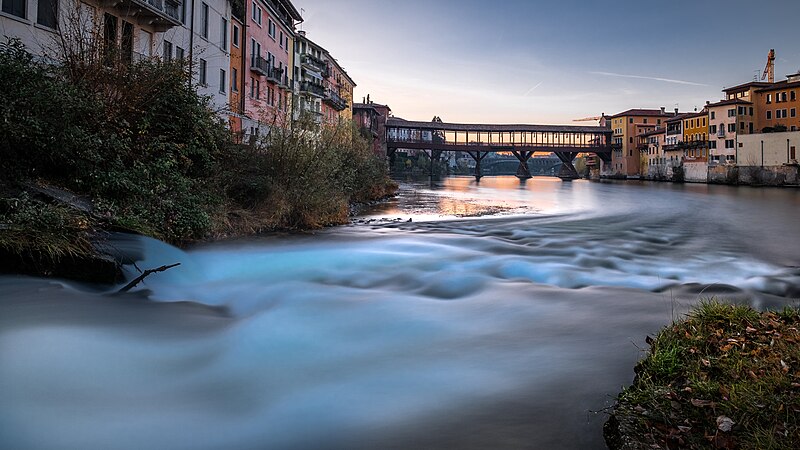 File:Ponte Degli Alpini At Sunrise Bassano Del Grappa Italy Travel Photography (187628259).jpeg