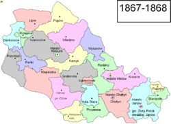 Zmiany podziału administracyjnego powiatu częstochowskiego w latach 1867–1952