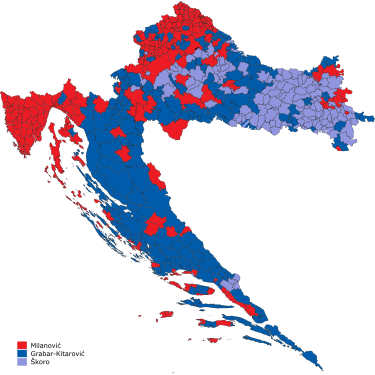 Υποψήφιος πρώτης θέσης στον πρώτο γύρο των εκλογών σε κάθε δήμο .