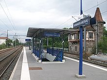 Quais 1 et 2 de la gare de Strasbourg-Krimmeri-Meinau.
