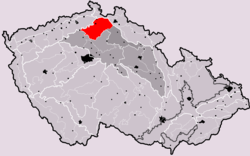 Ralská pahorkatina na mapě Česka