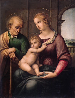 <i>Madonna with Beardless St. Joseph</i> (Raphael) Painting by Raphael