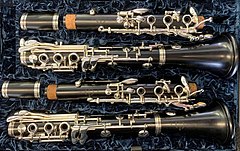 Wurlitzer Reform Boehm clarinets in B and A with additional mechanisms RefBoehm-Satz.jpg