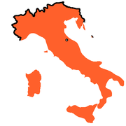 Karta som visar Italiens territoriella förändring före (vänster) och efter (höger) avtalet.