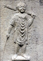 Relief of a lictor holding the fasces, from the Museo Archeologico al Teatro Romano, Verona Relief of a lictor - Garden of Museo archeologico a Verona - Verona 2016.jpg