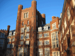 Risley Residential College as seen from its courtyard Risley hall, backyard.gif