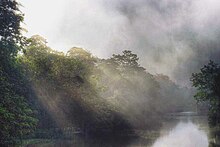 The scenic beauty of river Kolong in Nagaon, Assam in India