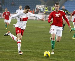 Robert Lewandowski és Elek Ákos