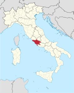 Province de Rome - Localisation