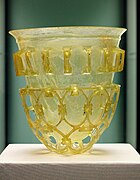 Glass cage cup from the Rhineland, 4th century