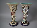 Rorstrand Vases, c. 1880, Sweden. Coloured glazes, naturalistic in style.jpg