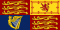 Royal Standard til notkunar í Bretlandi (að Skotlandi undanskildu)