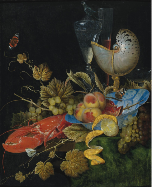 File:STILL LIFE WITH LOBSTER, FRUIT AND A NAUTILUS SHELL.PNG