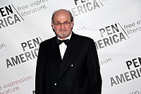 Salman Rushdie, iconic novelist and University Distinguished Professor Salman Rushdie 2014.jpg