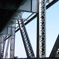 Obsolete riveted lattice members San Francisco Oakland Bay Bridge Retrofit 3.jpg