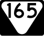 State Route 165 маркер