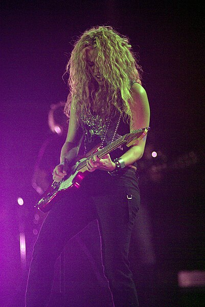 Shakira performing at the Rock in Rio festival in 2006