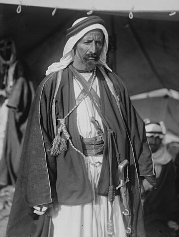 File:Sir Herbert Samuel's second visit to Transjordan, etc. Oudi Abou Tai, the famous Bedouin sheikh. LOC matpc.02315.jpg