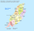 Sheadings, parishes and towns of the Isle of Man