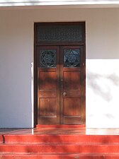 Front doors of the synagogue