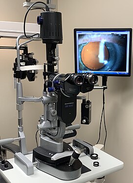 Slit lamp and binocular microscope