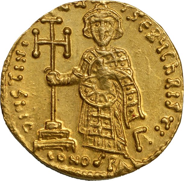 File:Solidus of Justinian II, 692-695.png