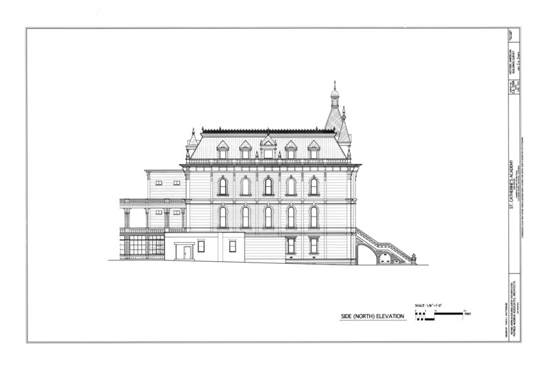 File:St. Catherine's Academy, 1520 Grande Avenue, San Rafael, Marin County, CA HABS CAL,21-SANRA,3- (sheet 3 of 9).tif