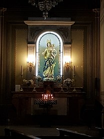 Statue of Mary, mother of Jesus located in the left chapel of the Church of St.Peter and Paul, Arese