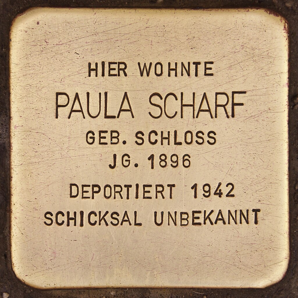Stolperstein für Paula Scharf (Deggendorf).jpg