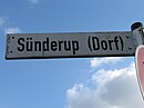 Straßenschild Sünderup (Dorf), (Flensburg 2014), Bild 002.JPG