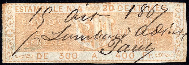 File:Switzerland Geneva 1865 revenue A2 20c - 16A.jpg