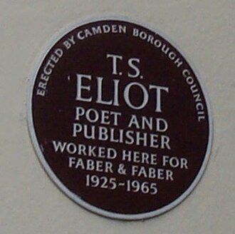 A plaque at SOAS's Faber Building, 24 Russell Square, London