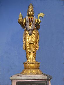 Telugu Talli Bomma (statue of Mother Telugu), the personification of Telugu language in Andhra Pradesh Telugu talli bomma.JPG