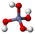 tetrahedral: tetrahydroxozincate(II), [Zn(OH)4]2−