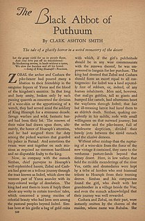 <span class="mw-page-title-main">The Black Abbot of Puthuum</span> Short story by Clark Ashton Smith