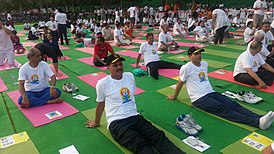 The Naval Contingent at the 2015 International Yoga Day celebration at Rajpath led by the Prime Minister.jpg